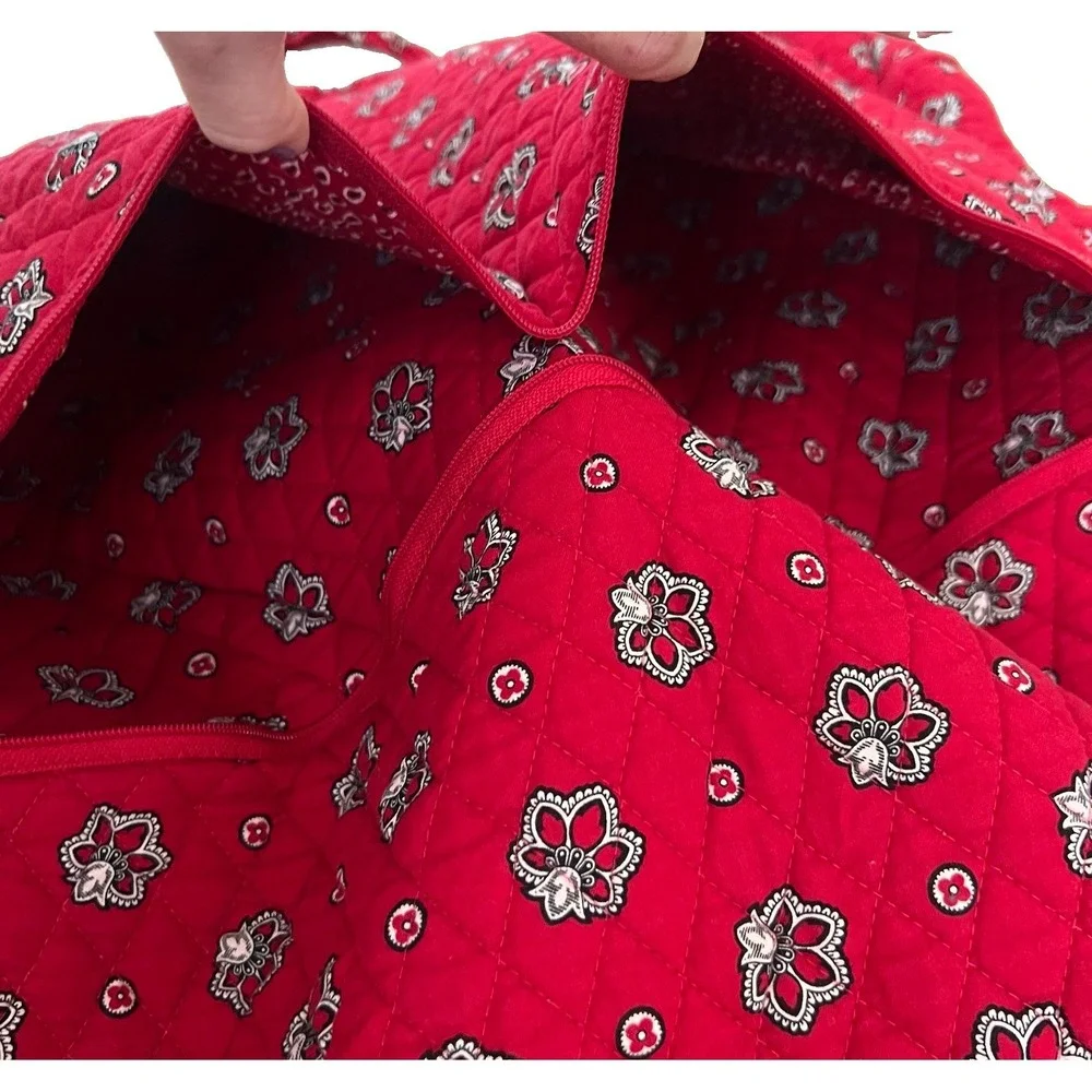 Vera Bradley Americana Red Garment Travel Bag Retired Vintage